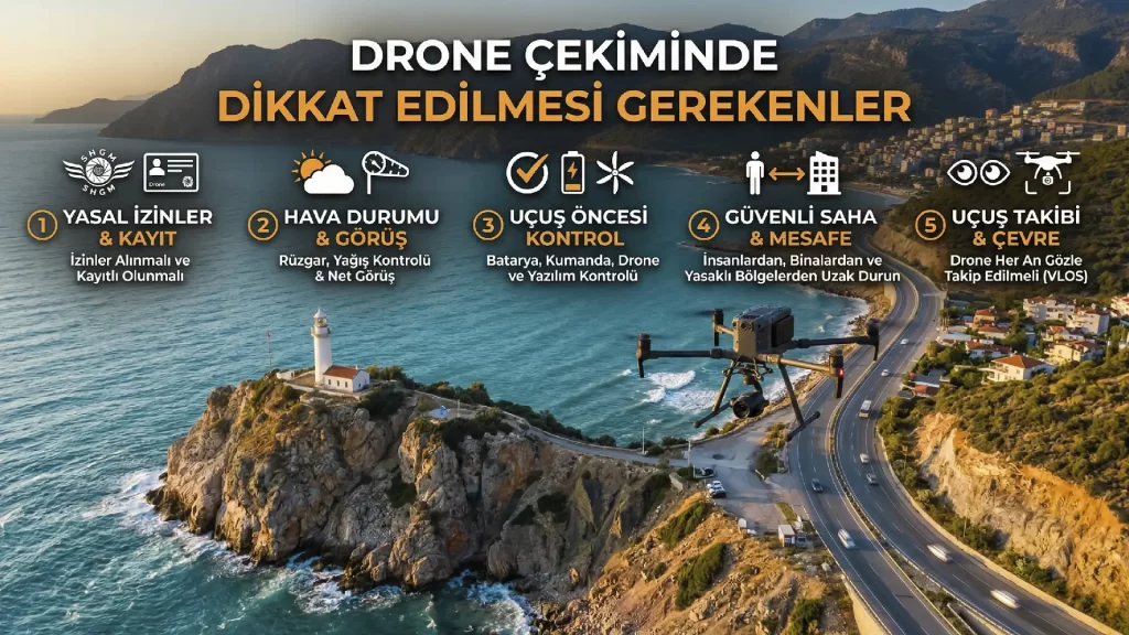 drone çekiminde dikkat edilmesi gerekenler nelerdir?